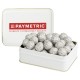 Custom Logo Small Rectangle Tin - Chocolate Sport Balls